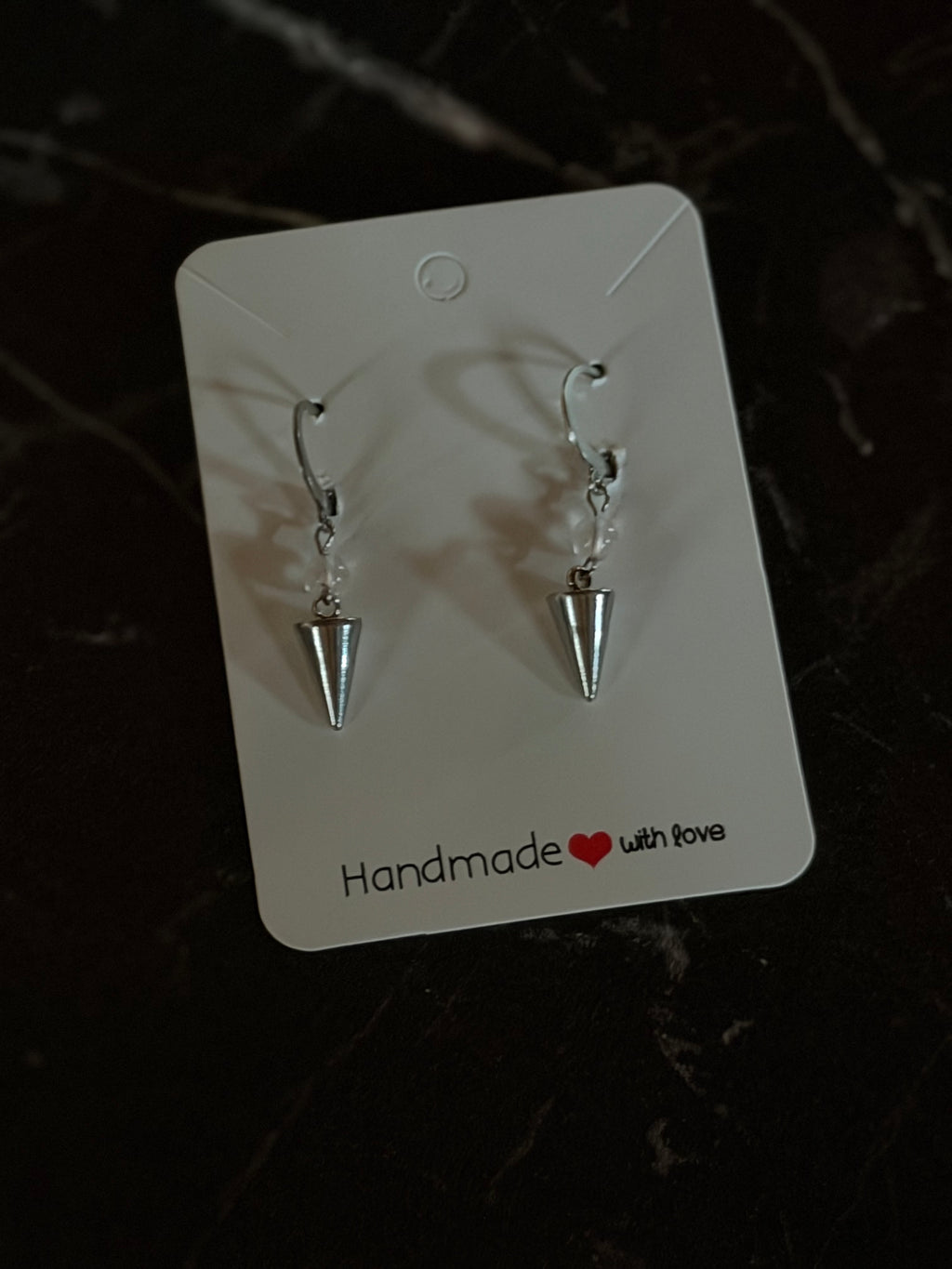 "Nelly" silver örhängen med rosa pärlor