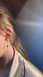 "Nelly" guld örhängen med rosa pärlor