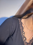 Pearl drop necklace guld
