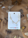 Pearl drop bracelet i guld