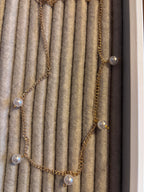 Pearl drop necklace guld